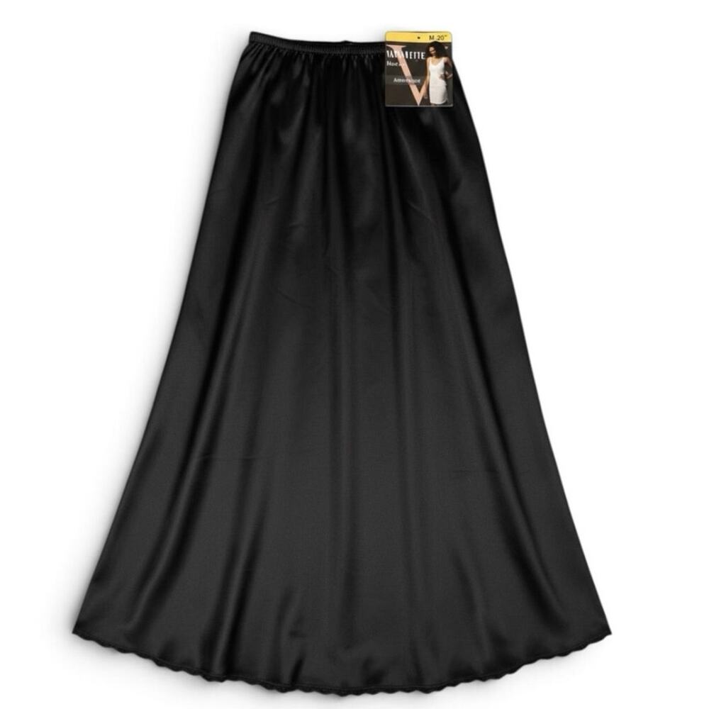 NWT Vassarette Anti-Static Half Slip Black Sable 20” Length Size Medium